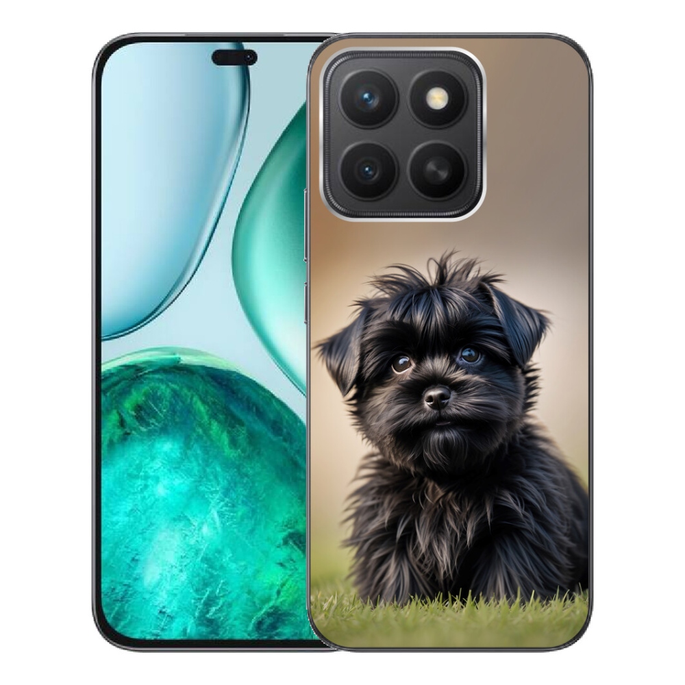 Gelový kryt mmCase na Honor X8c - roztomilý černý pejsek