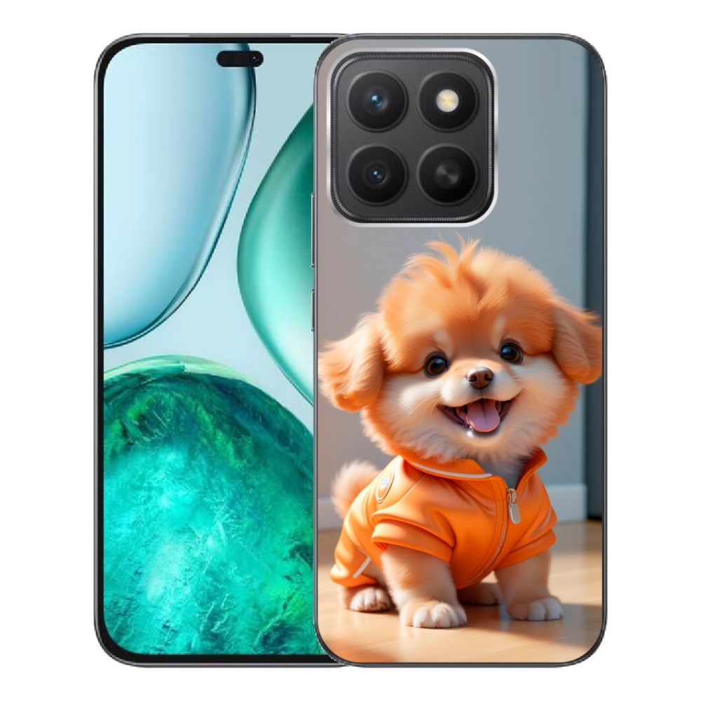 Gelový kryt mmCase na Honor X8c - roztomilý pomeranian v mikině