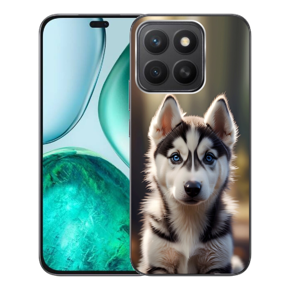 Gelový kryt mmCase na Honor X8c - roztomilý sibiřský husky