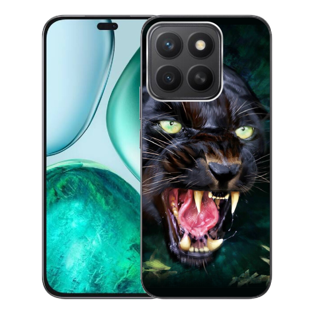 Gelový kryt mmCase na Honor X8c - rozzuřený černý panter