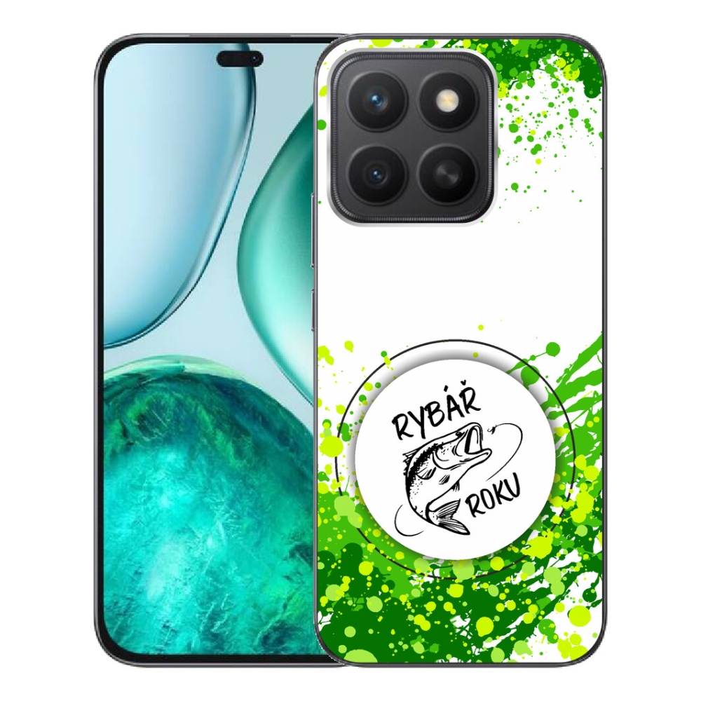Gelový kryt mmCase na Honor X8c - rybář roku bílé pozadí