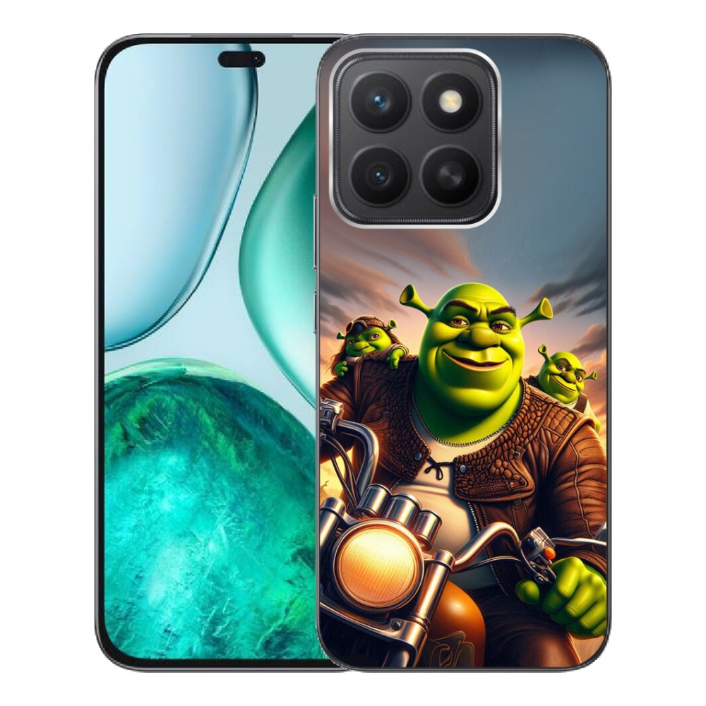 Gelový kryt mmCase na Honor X8c - shrek na motorce