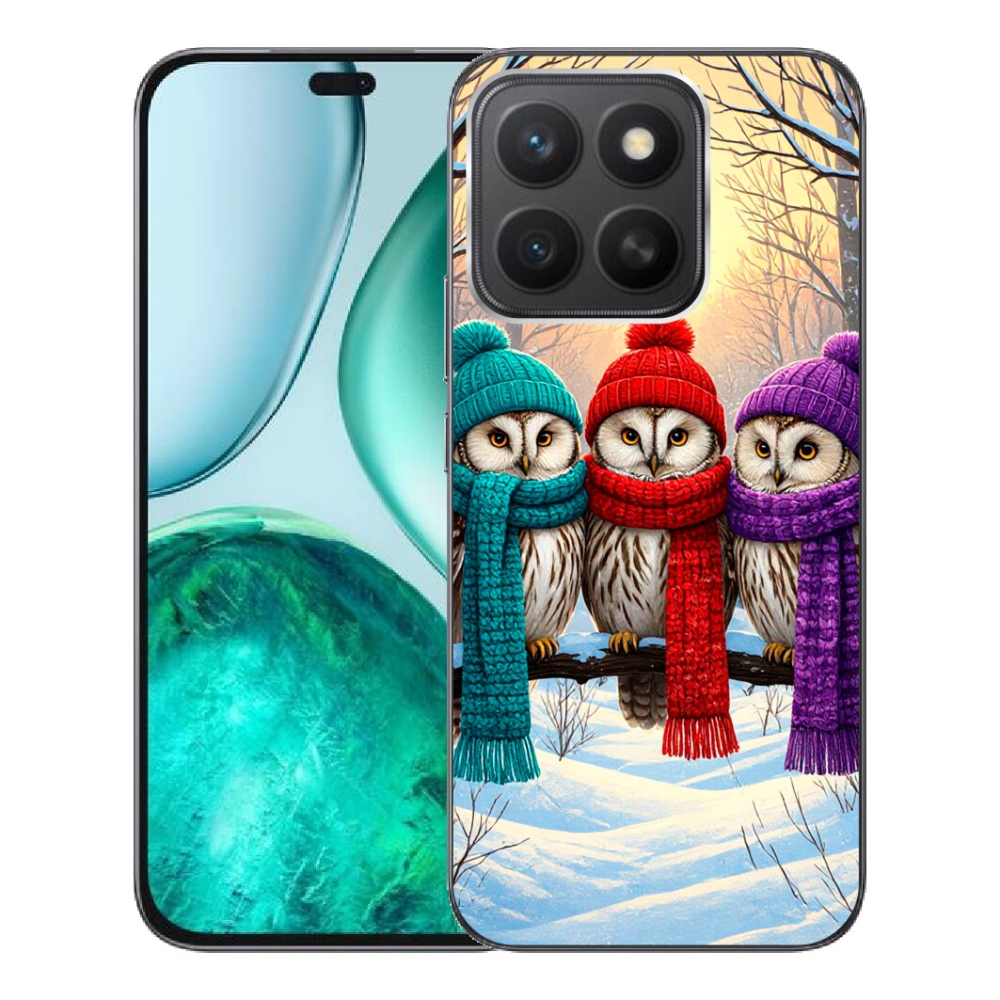 Gelový kryt mmCase na Honor X8c - soví přátelé