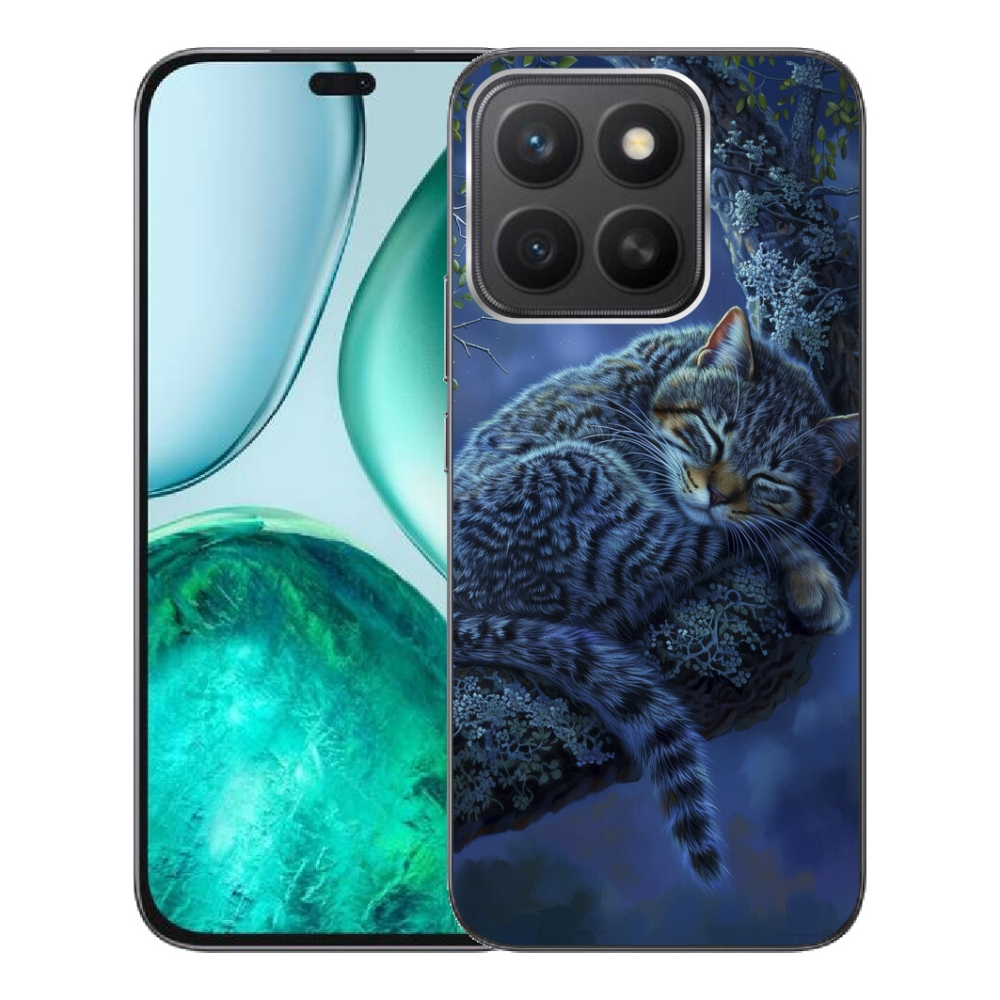 Gelový kryt mmCase na Honor X8c - spící kočka