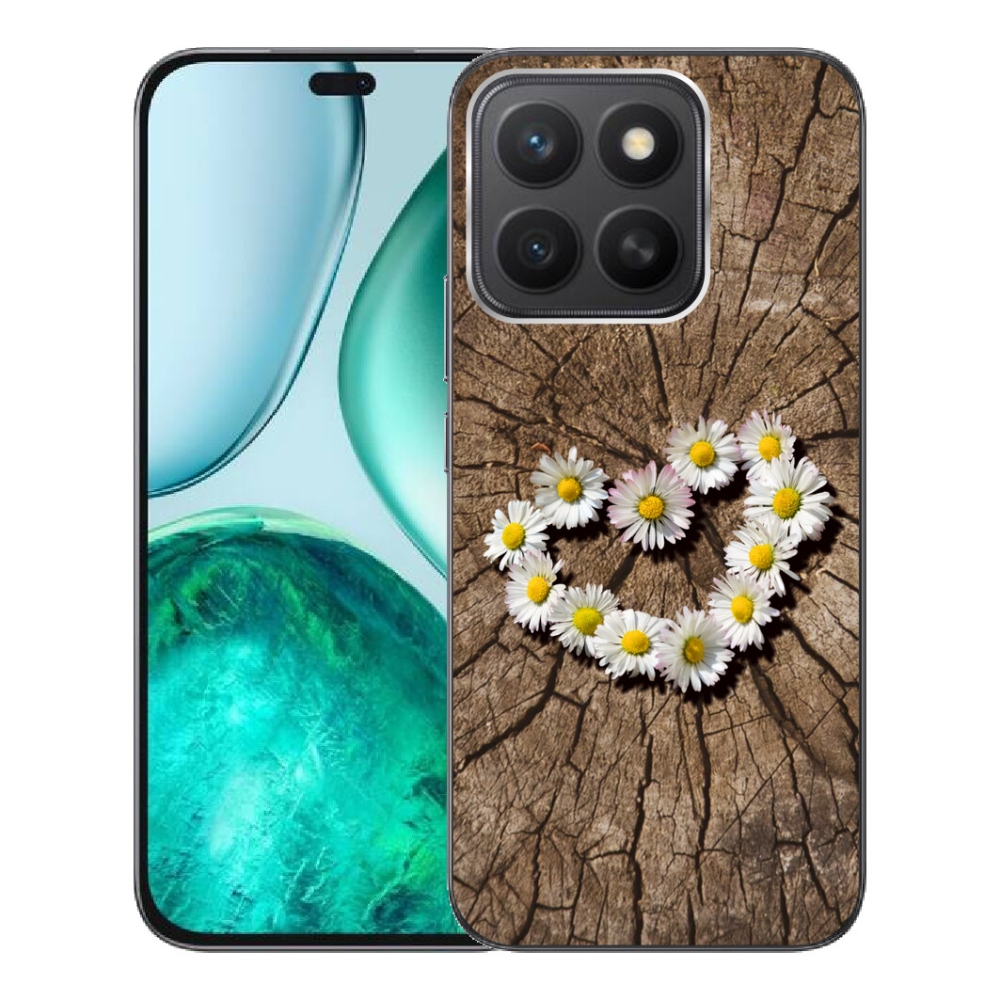 Gelový kryt mmCase na Honor X8c - srdce z kopretin