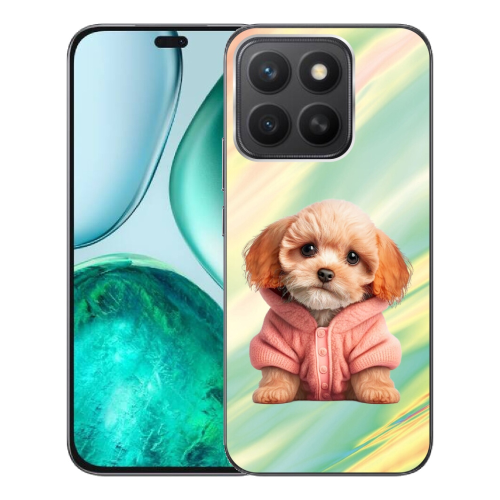 Gelový kryt mmCase na Honor X8c - štěně ve svetru