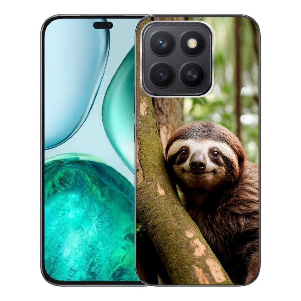 Gelový kryt mmCase na Honor X8c - usměvavý lenochod