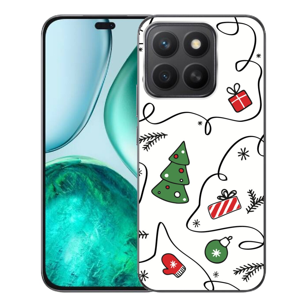 Gelový kryt mmCase na Honor X8c - vánoční motivy