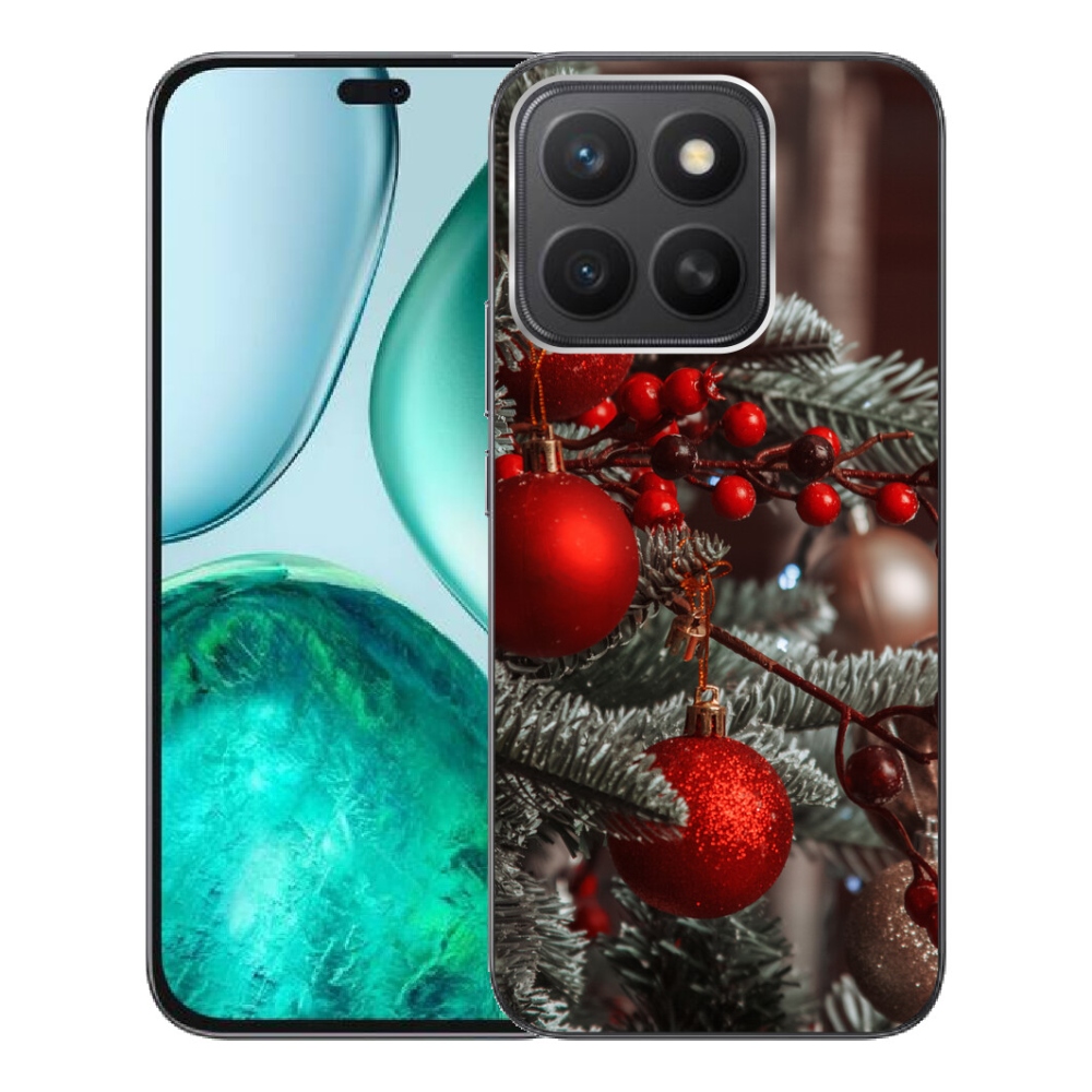 Gelový kryt mmCase na Honor X8c - vánoční ozdoby 2