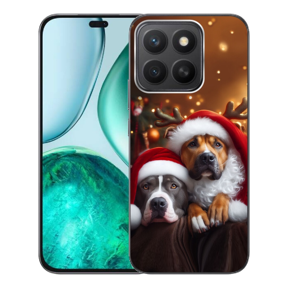 Gelový kryt mmCase na Honor X8c - vánoční psi