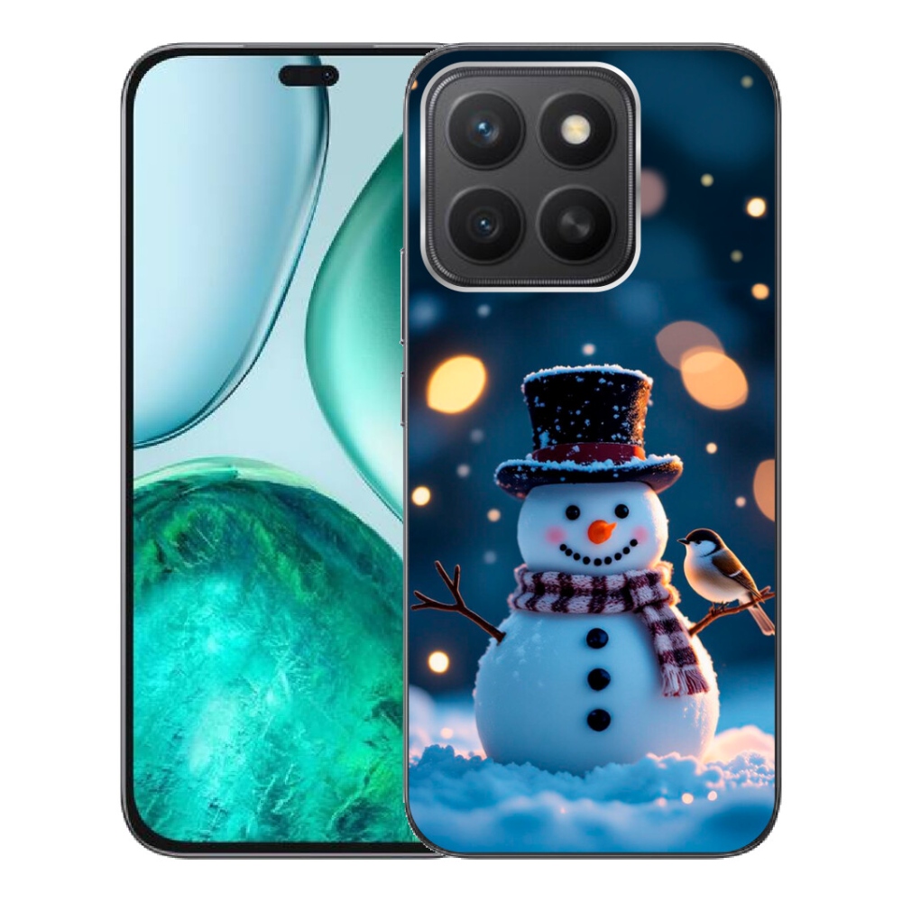 Gelový kryt mmCase na Honor X8c - vánoční sněhulák