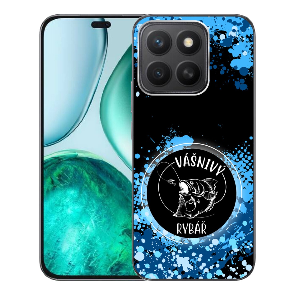Gelový kryt mmCase na Honor X8c - vášnivý rybář černé pozadí