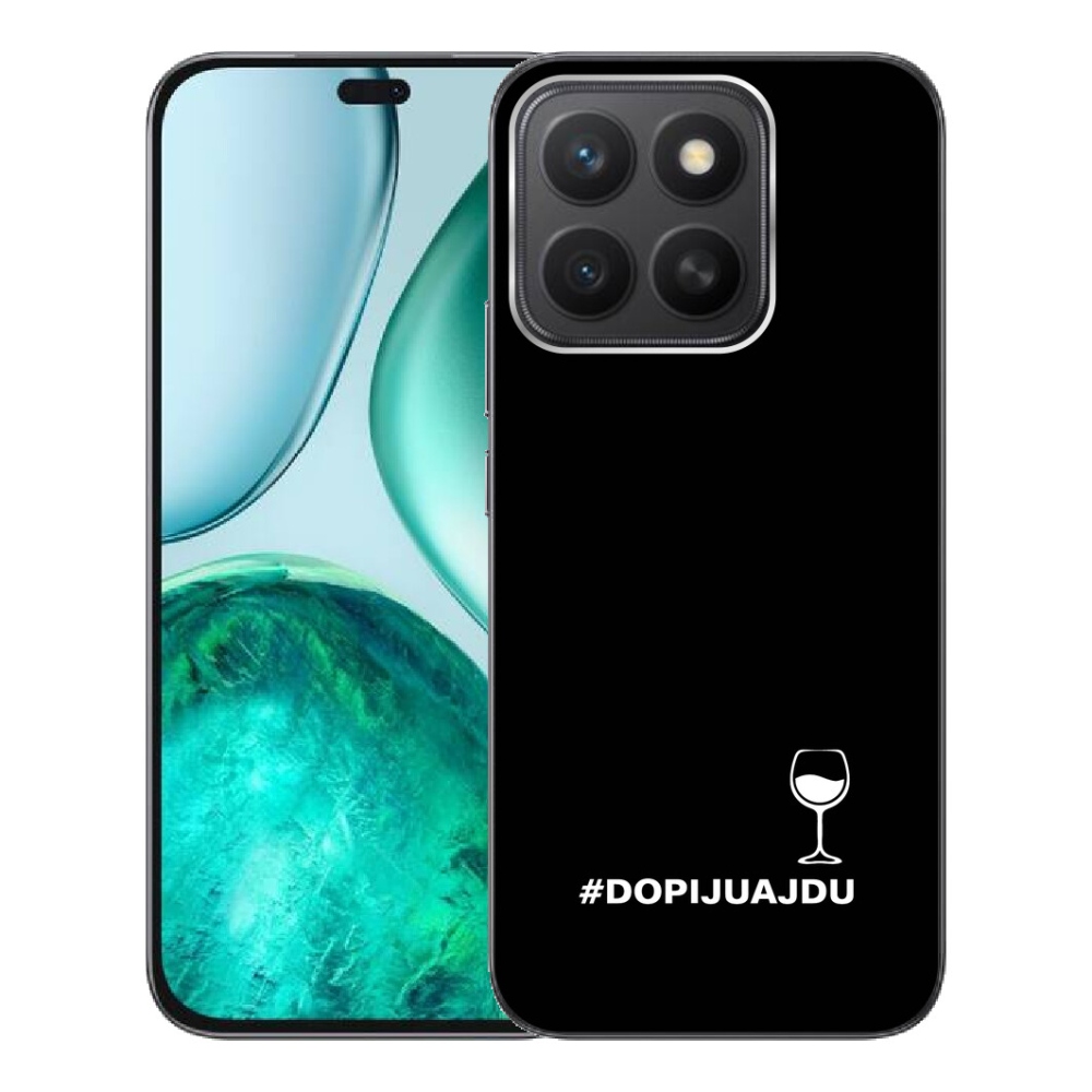 Gelový kryt mmCase na Honor X8c - vinný motiv černé pozadí