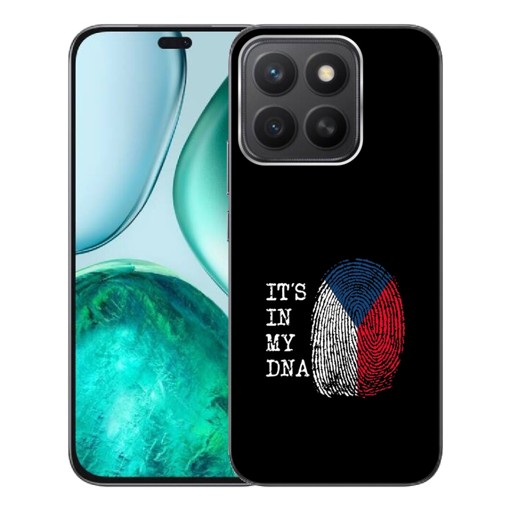 Gelový kryt mmCase na Honor X8c - vlajka otisk prstu černé pozadí