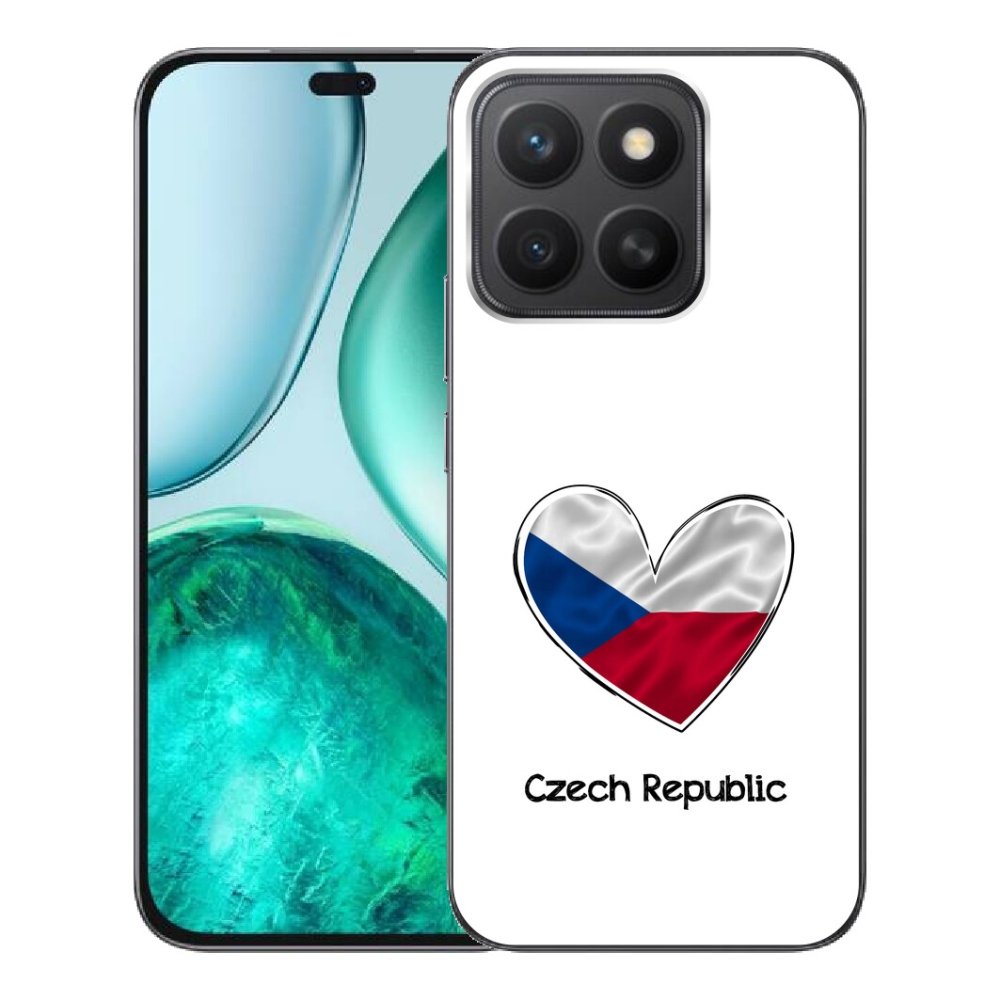Gelový kryt mmCase na Honor X8c - vlajka srdce bílé pozadí