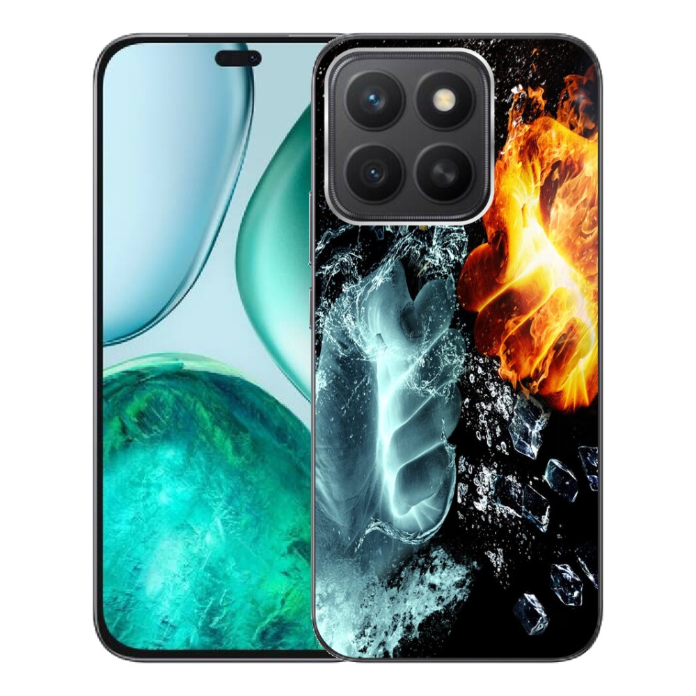 Gelový kryt mmCase na Honor X8c - voda a oheň