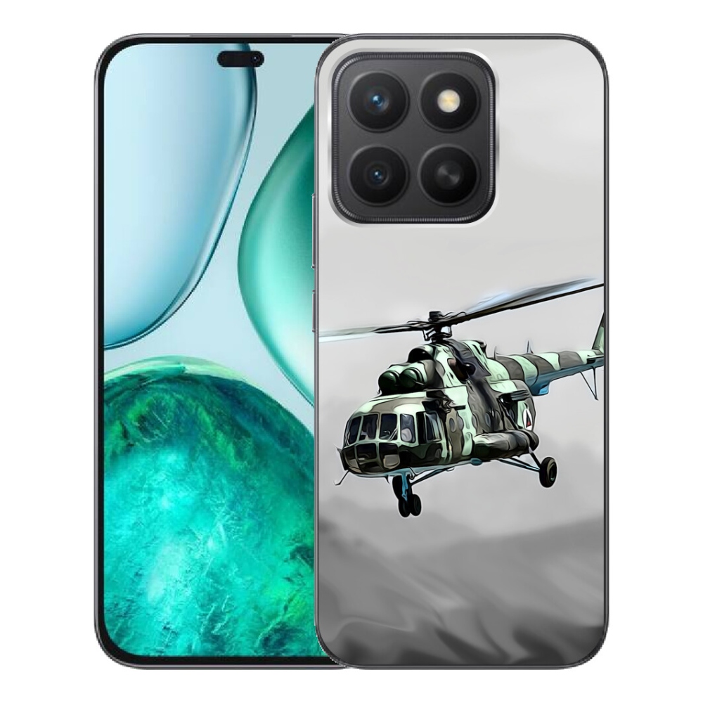 Gelový kryt mmCase na Honor X8c - vojenský vrtulník