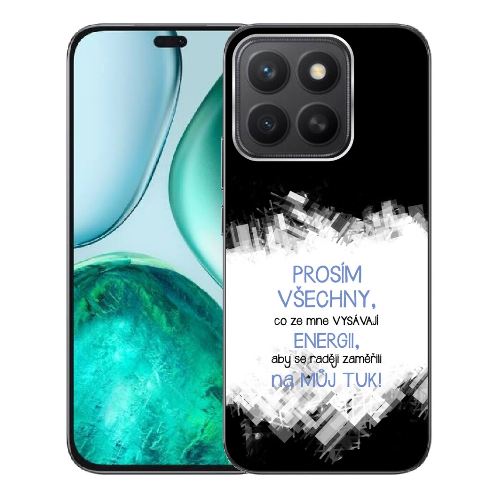 Gelový kryt mmCase na Honor X8c - vtipný text 1 modrý