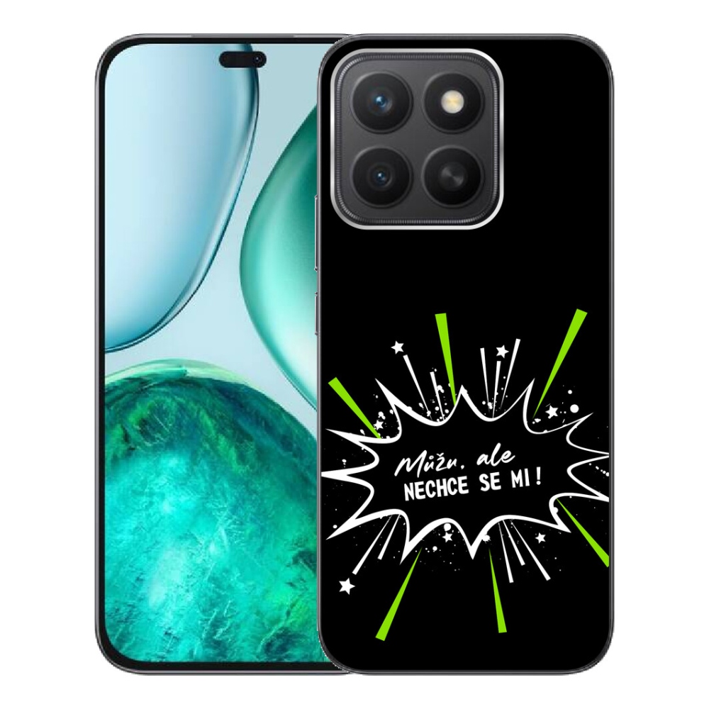 Gelový kryt mmCase na Honor X8c - vtipný text 11 černé pozadí