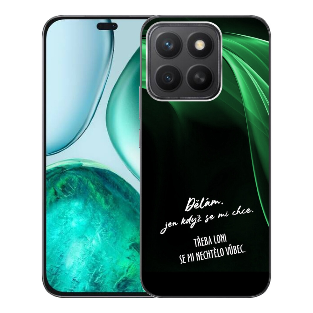 Gelový kryt mmCase na Honor X8c - vtipný text 12 černé pozadí