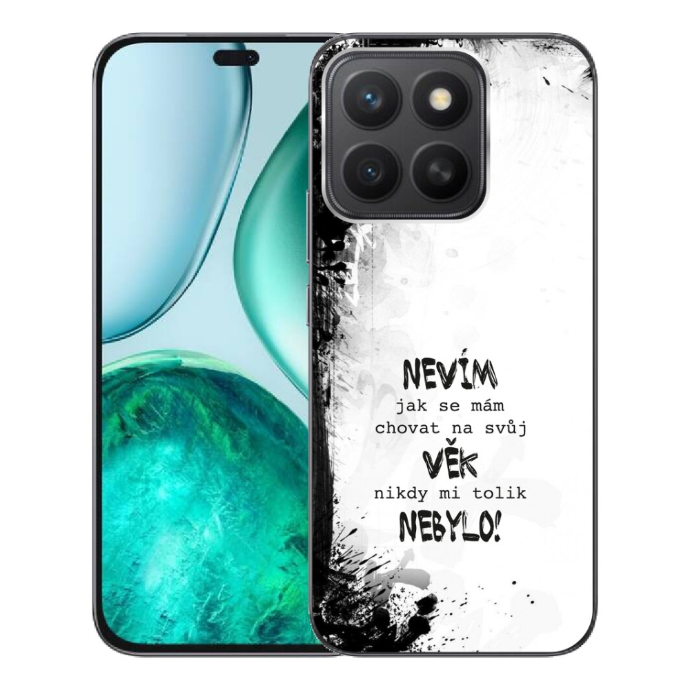 Gelový kryt mmCase na Honor X8c - vtipný text 14 bílé pozadí