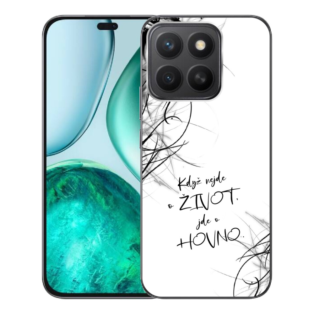 Gelový kryt mmCase na Honor X8c - vtipný text 16 bílé pozadí