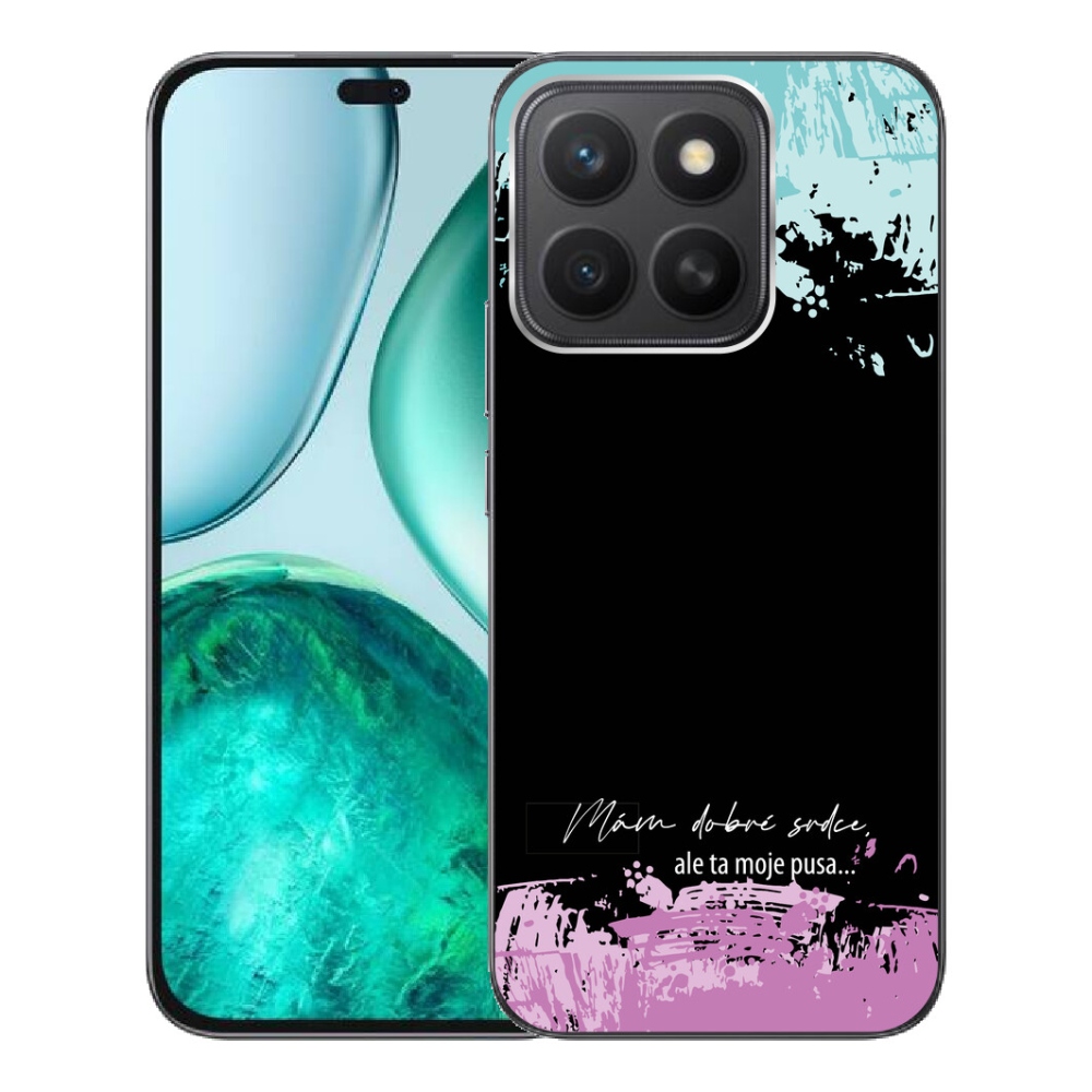 Gelový kryt mmCase na Honor X8c - vtipný text 3 černé pozadí