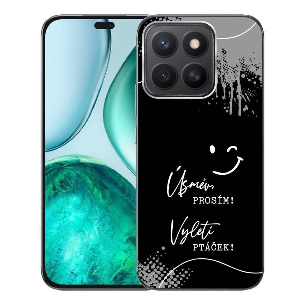 Gelový kryt mmCase na Honor X8c - vtipný text 4 černé pozadí