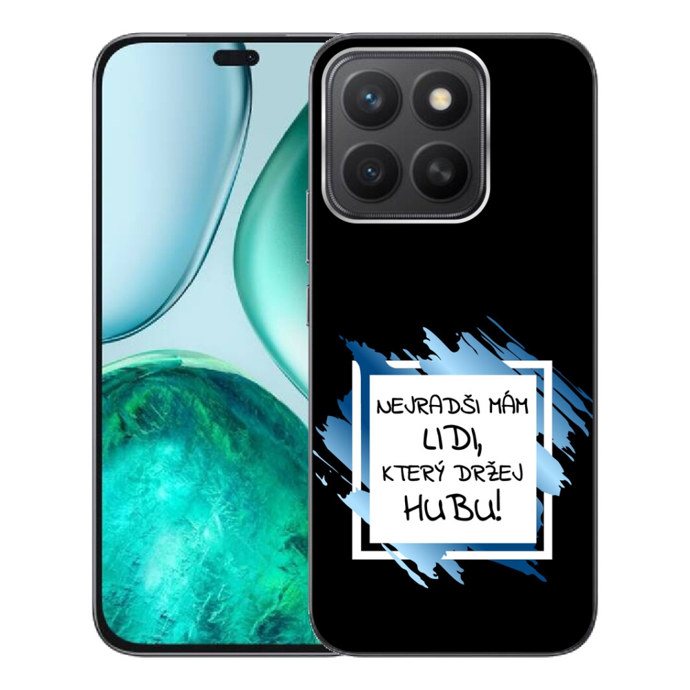 Gelový kryt mmCase na Honor X8c - vtipný text 7 bíločerné pozadí