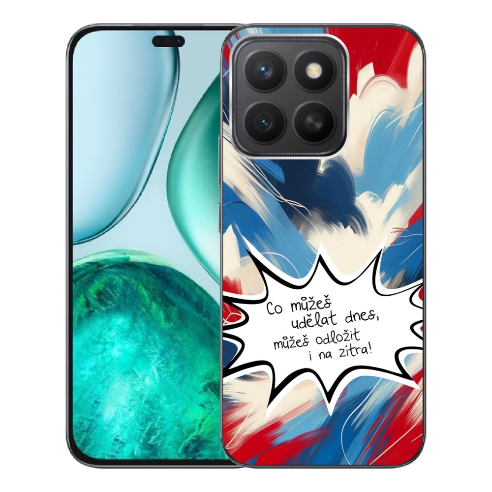 Gelový kryt mmCase na Honor X8c - vtipný text 9 bílé pozadí