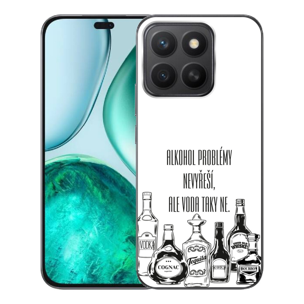 Gelový kryt mmCase na Honor X8c - vtipný text bílé pozadí
