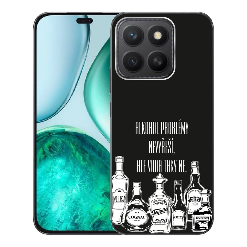 Gelový kryt mmCase na Honor X8c - vtipný text černé pozadí