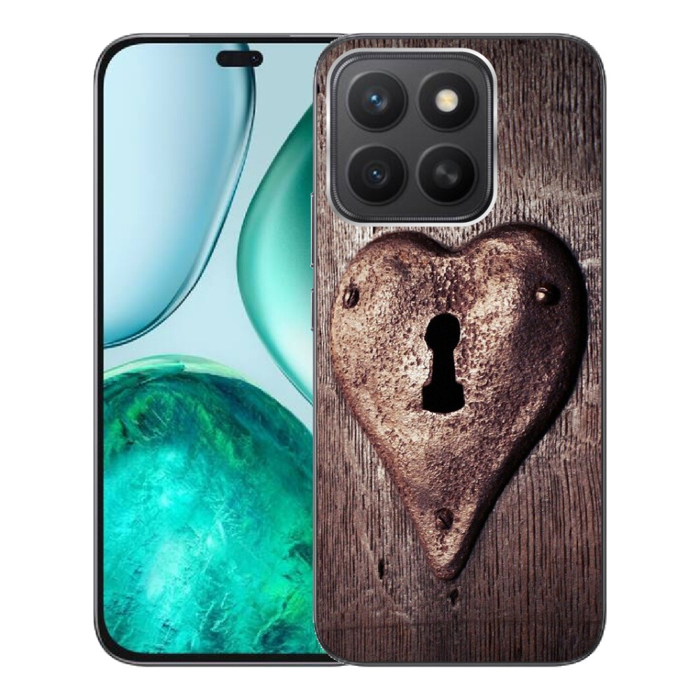 Gelový kryt mmCase na Honor X8c - zámek ve tvaru srdce