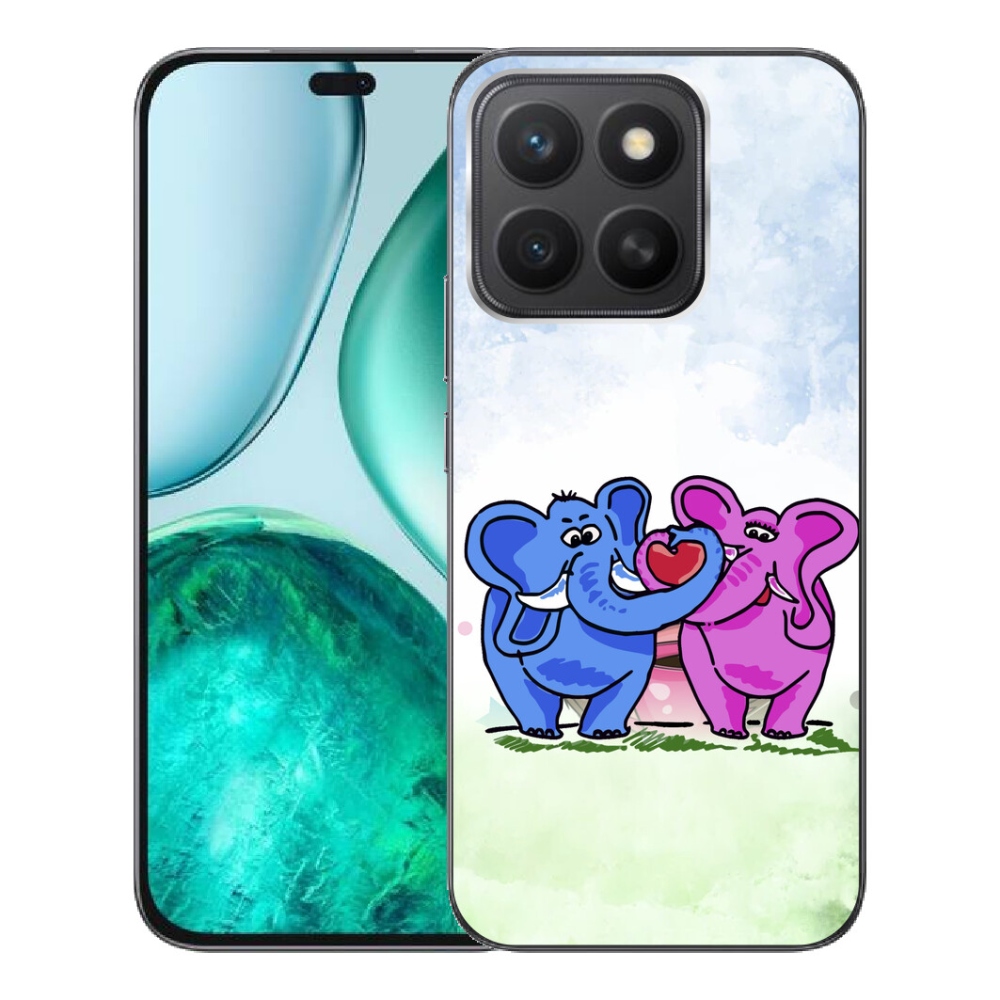 Gelový kryt mmCase na Honor X8c - zamilovaní sloni