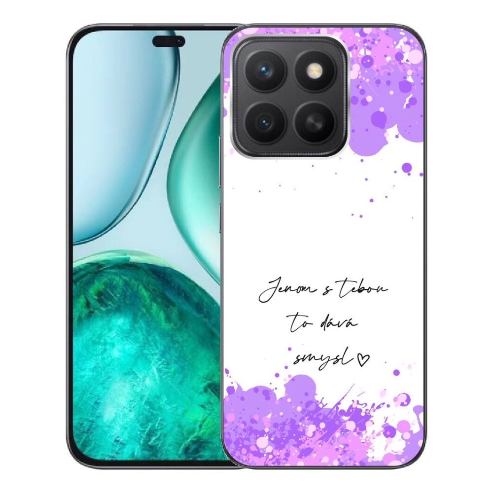 Gelový kryt mmCase na Honor X8c - zamilovaný text bílé pozadí
