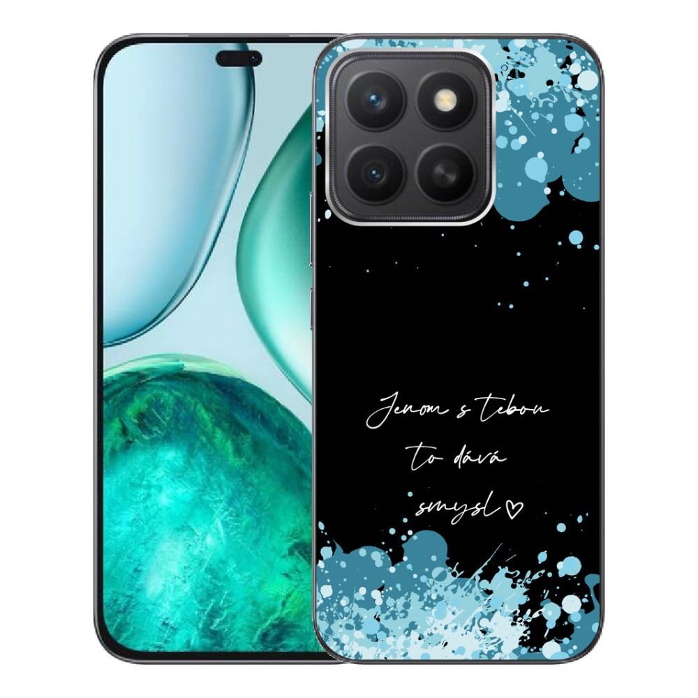 Gelový kryt mmCase na Honor X8c - zamilovaný text černé pozadí