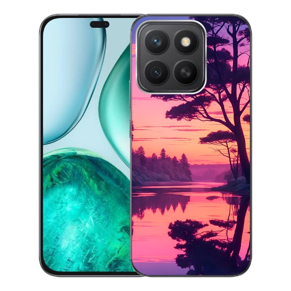 Gelový kryt mmCase na Honor X8c - západ slunce nad jezerem