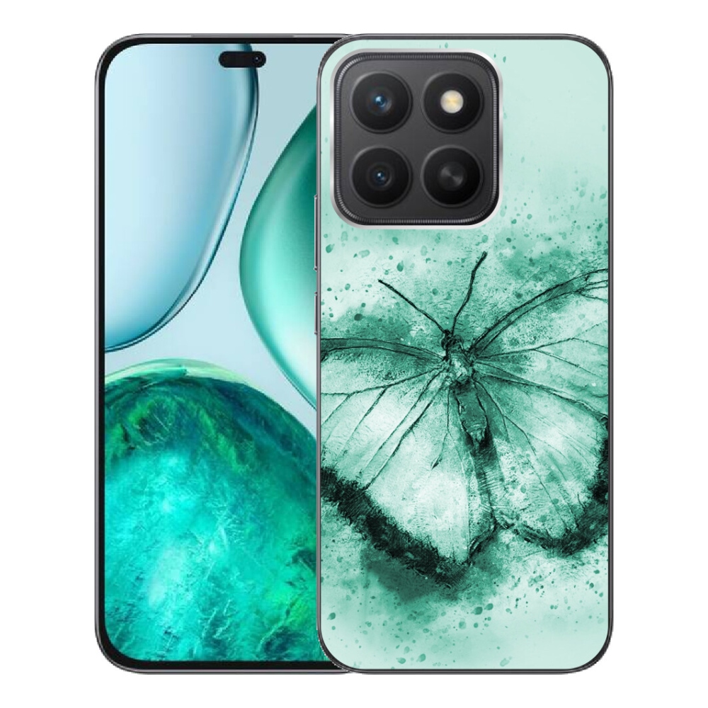 Gelový kryt mmCase na Honor X8c - zelený motýl