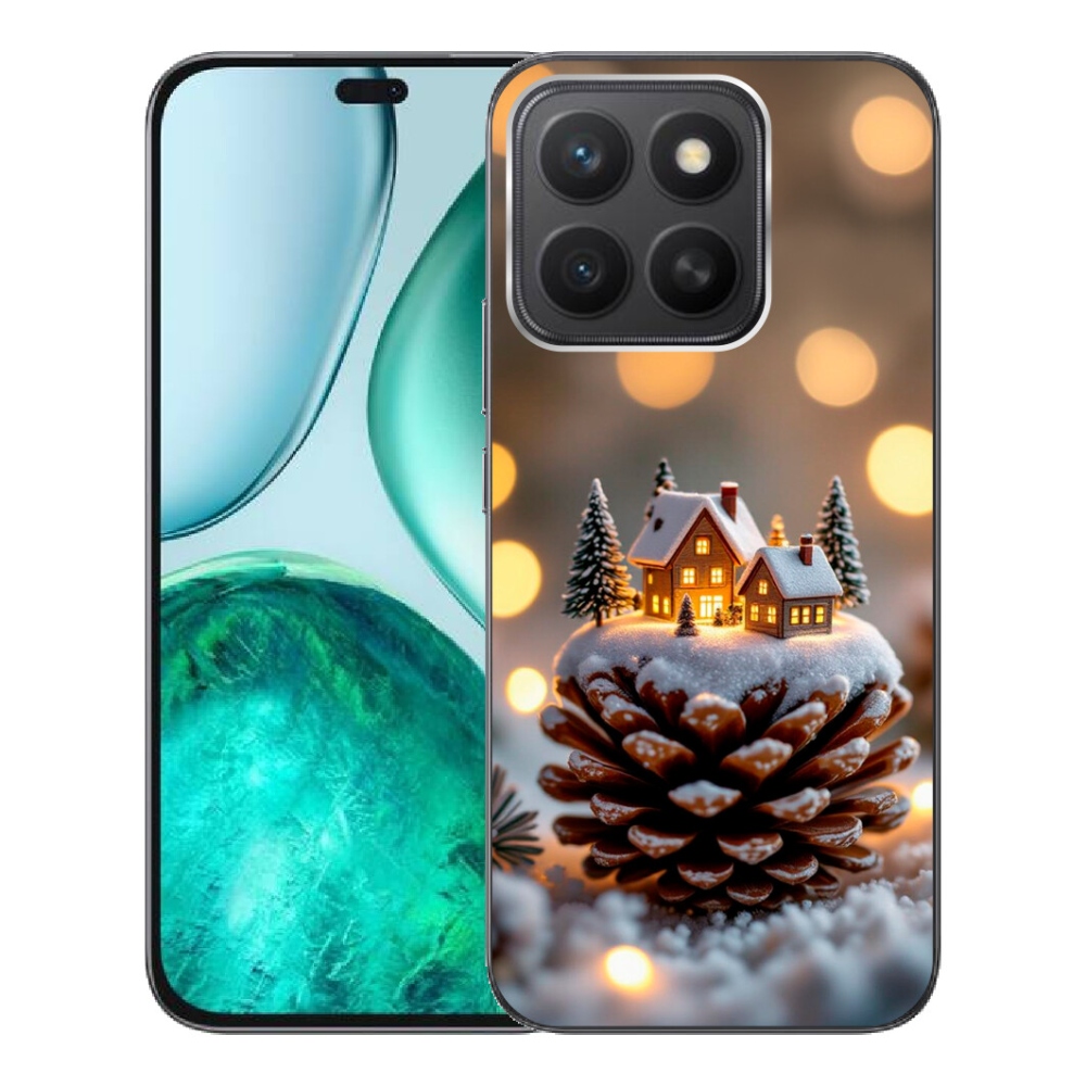 Gelový kryt mmCase na Honor X8c - zimní vesnička
