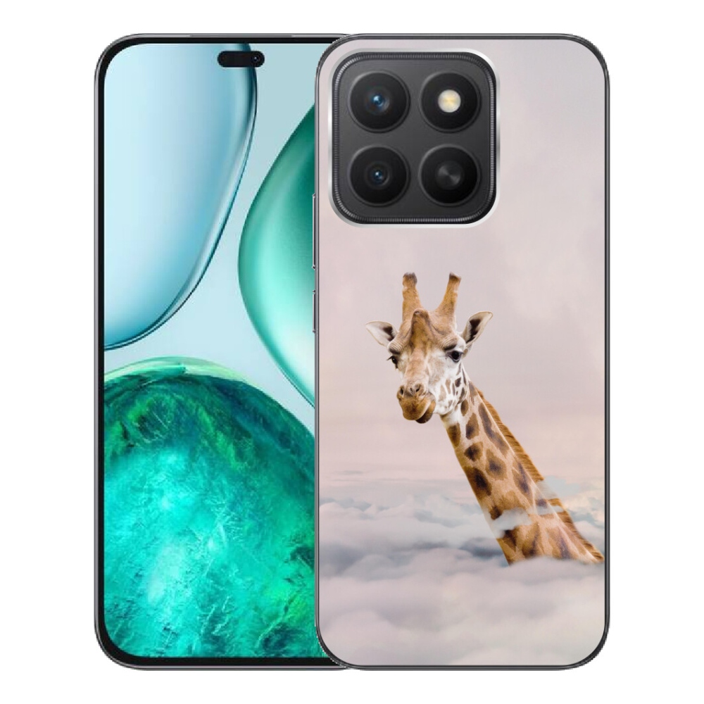 Gelový kryt mmCase na Honor X8c - žirafa v oblacích