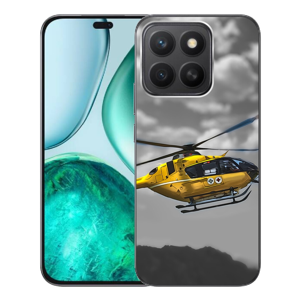 Gelový kryt mmCase na Honor X8c - žlutá helikoptéra