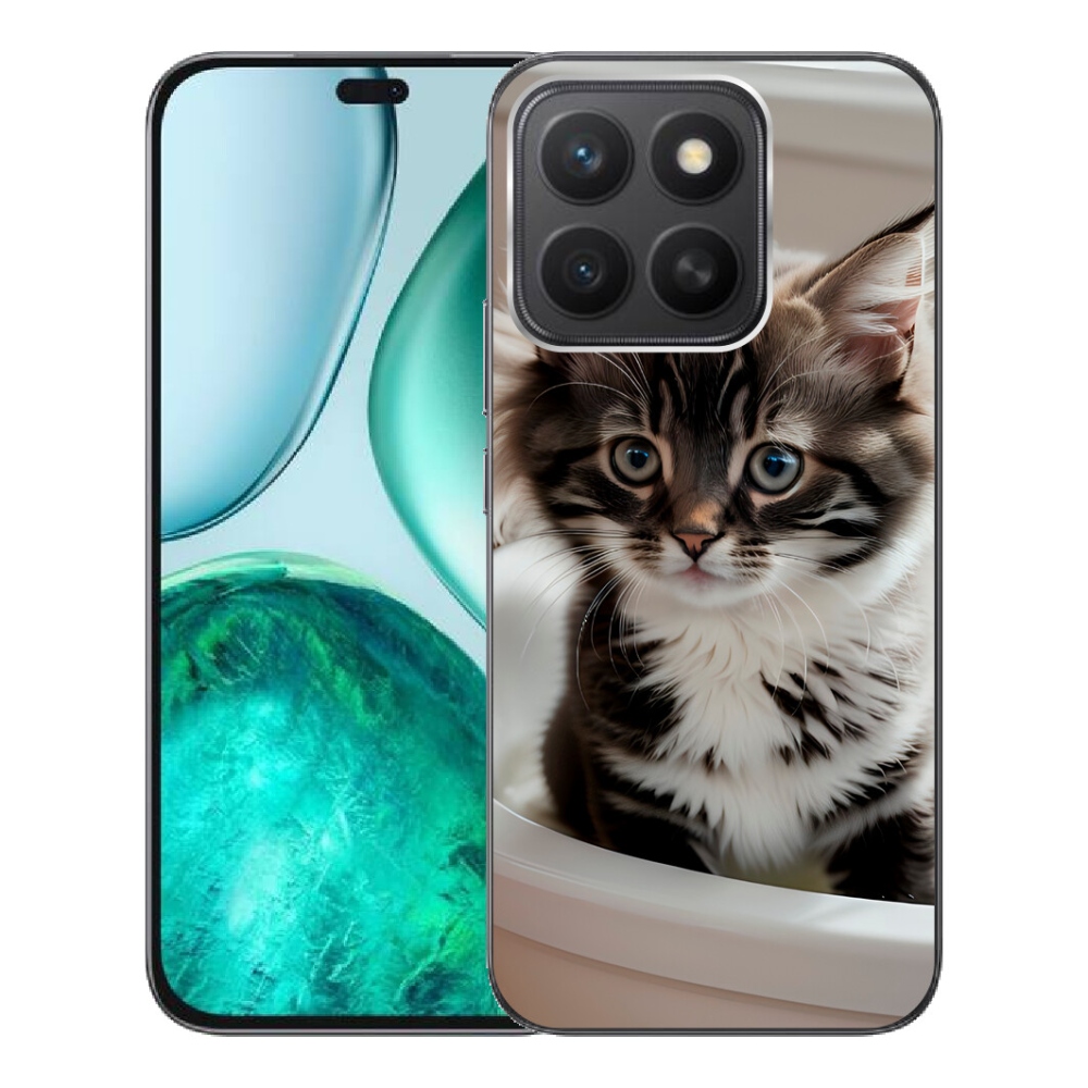 Gelový kryt mmCase na Honor X8c - zvědavé kotě