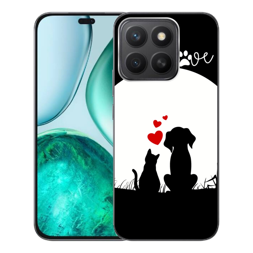 Gelový kryt mmCase na Honor X8c - zvířecí láska