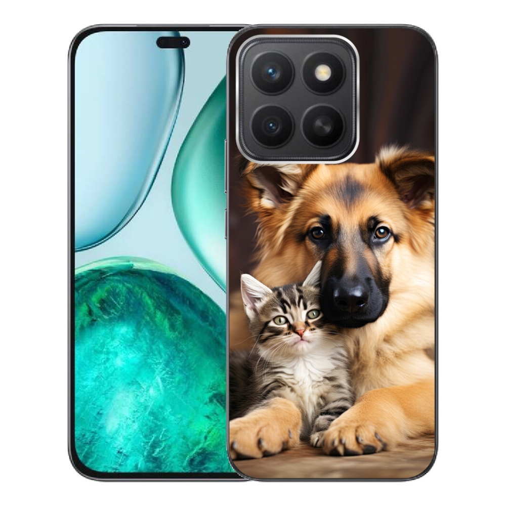Gelový kryt mmCase na Honor X8c - zvířecí přátelství