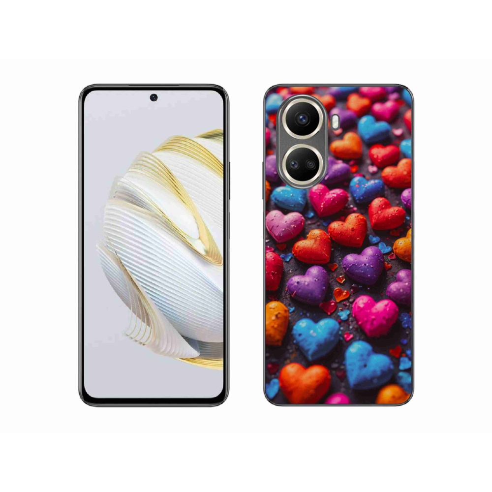 Gelový kryt mmCase na Huawei Nova 10 SE - barevná srdce