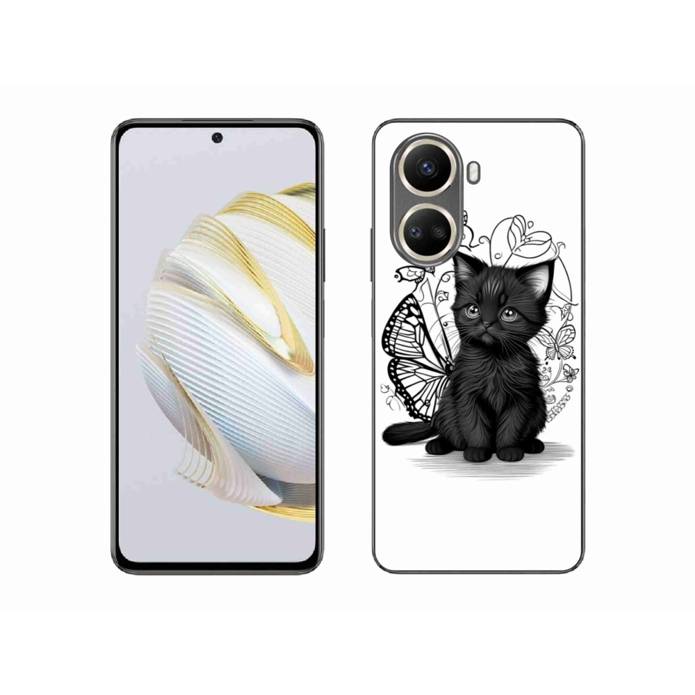 Gelový kryt mmCase na Huawei Nova 10 SE - černé kotě