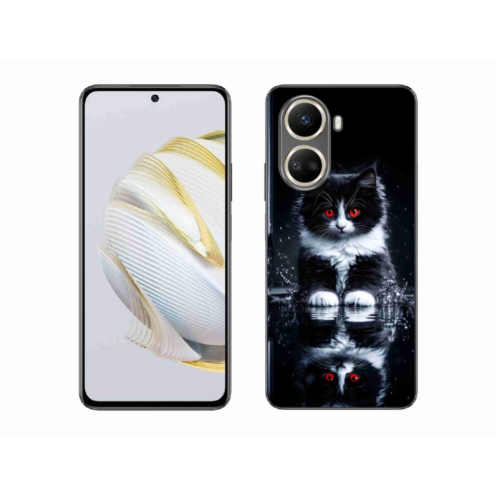 Gelový kryt mmCase na Huawei Nova 10 SE - černobílé kotě
