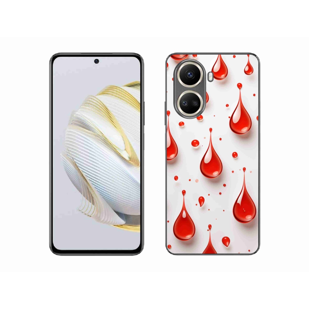 Gelový kryt mmCase na Huawei Nova 10 SE - červené kapky