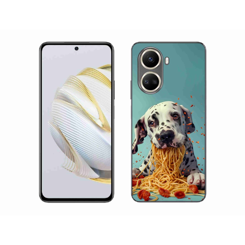 Gelový kryt mmCase na Huawei Nova 10 SE - dalmatin a špagety