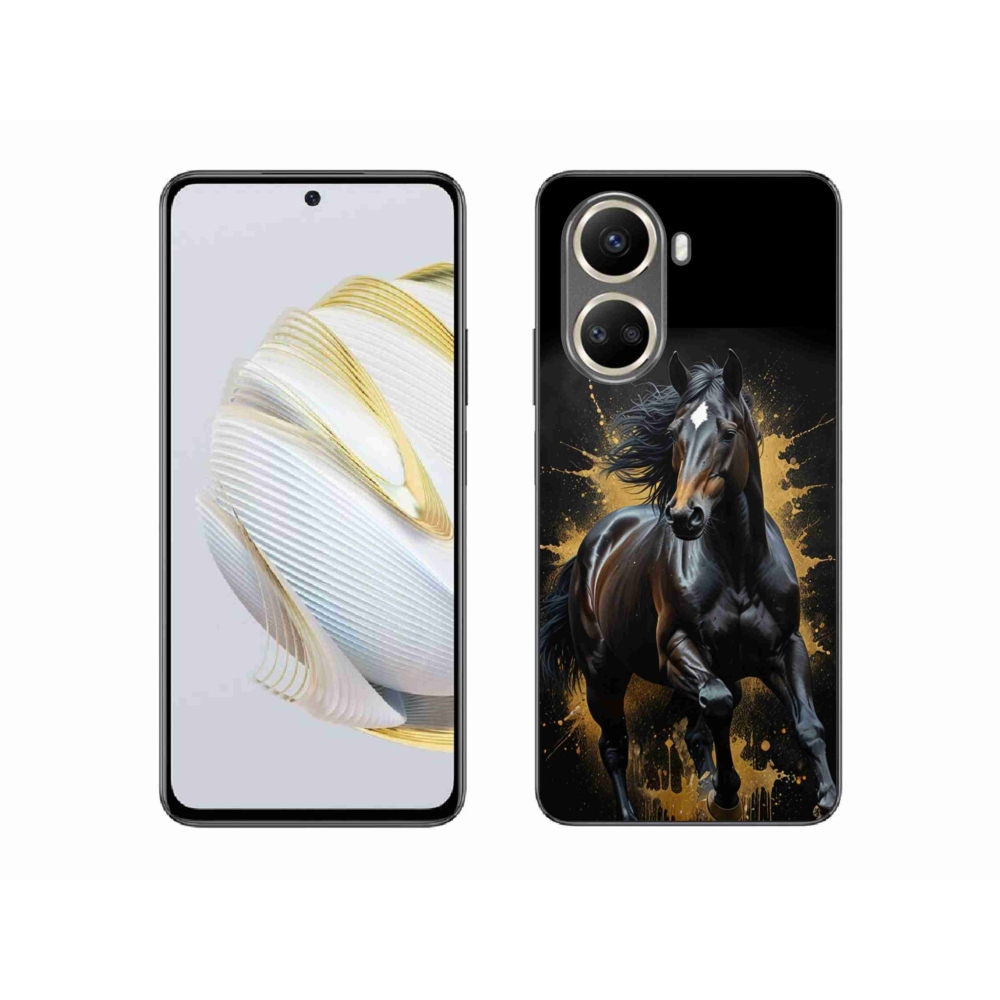 Gelový kryt mmCase na Huawei Nova 10 SE - elegantní černý hřebec